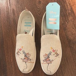 Gus and Jaq Disney x TOMS canvas shoes. Size 8